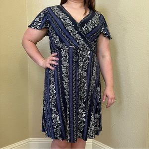 Loft Navy wrap dress